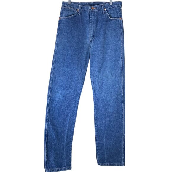 Vintage Wrangler Jeans Size 35x36 Straight Leg Medium Wash Denim Mens